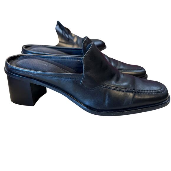 Bass Women's CeeCee Black Mule Heeled Loafer Size 7.5 - Picture 1 of 6